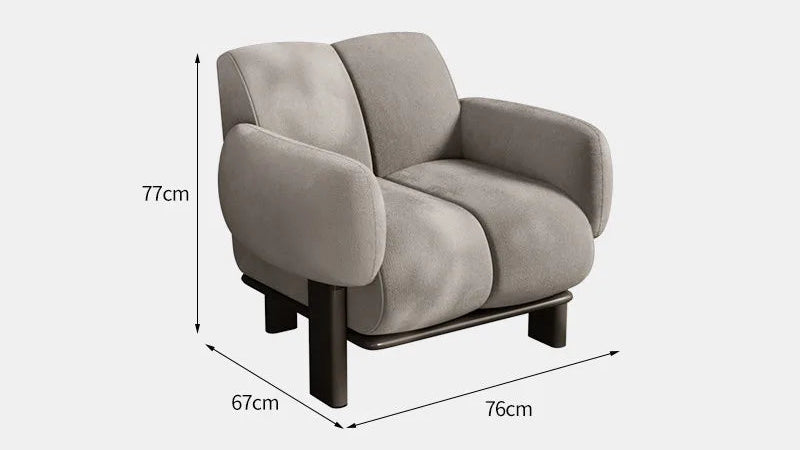 Cushioned Rubberwood Chair