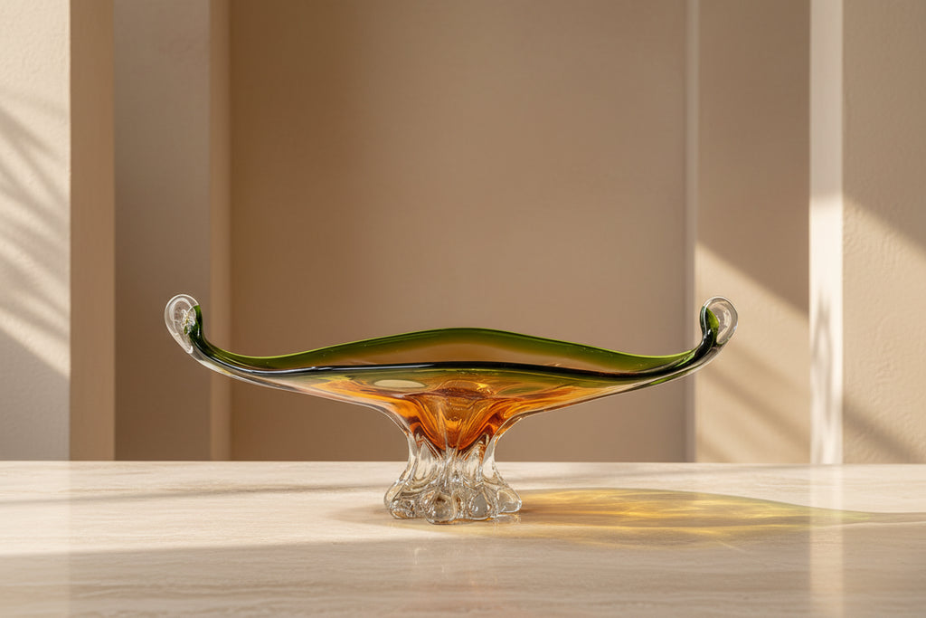 Coloured Glass Decorative Tray