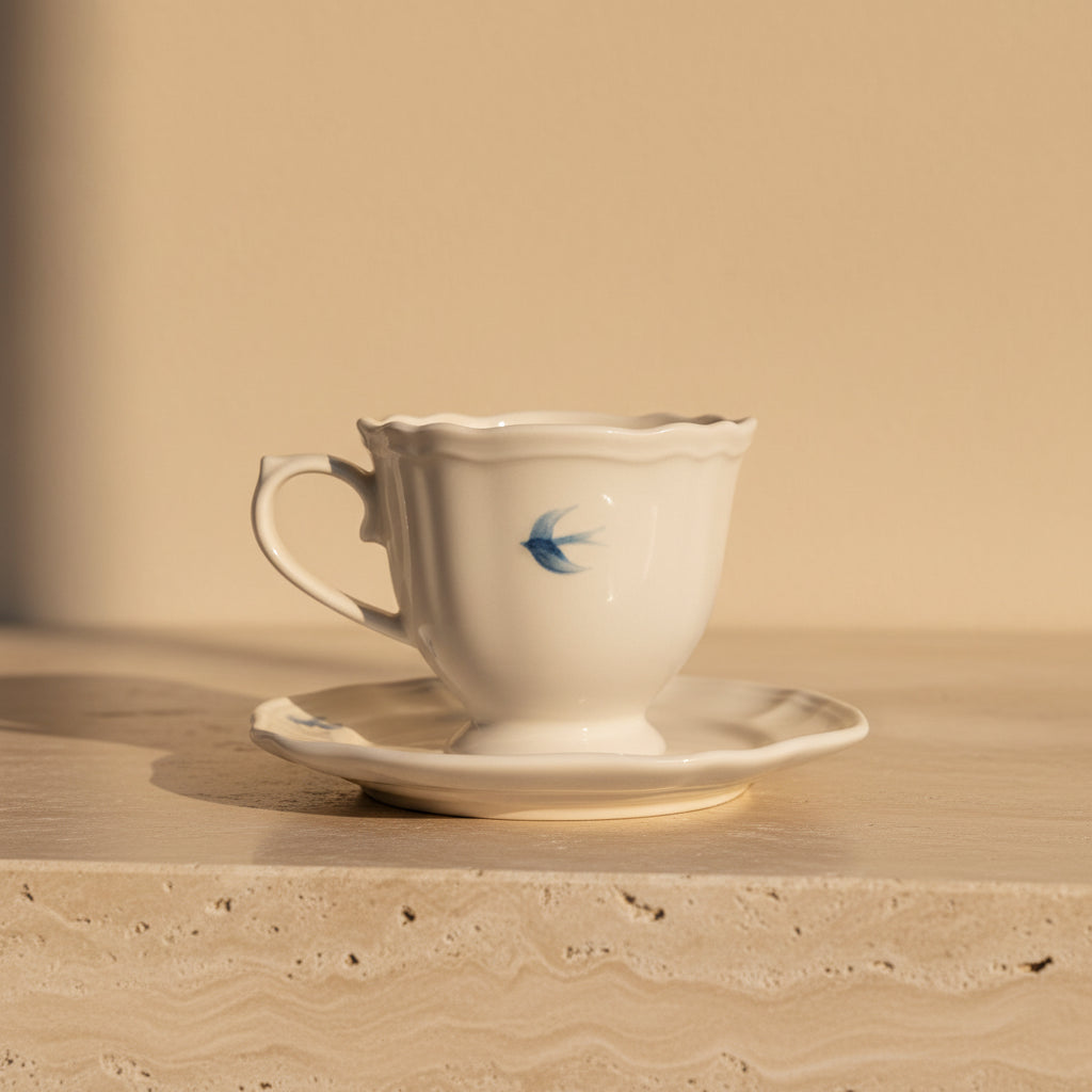 Swallow Porcelain Cup & Saucer