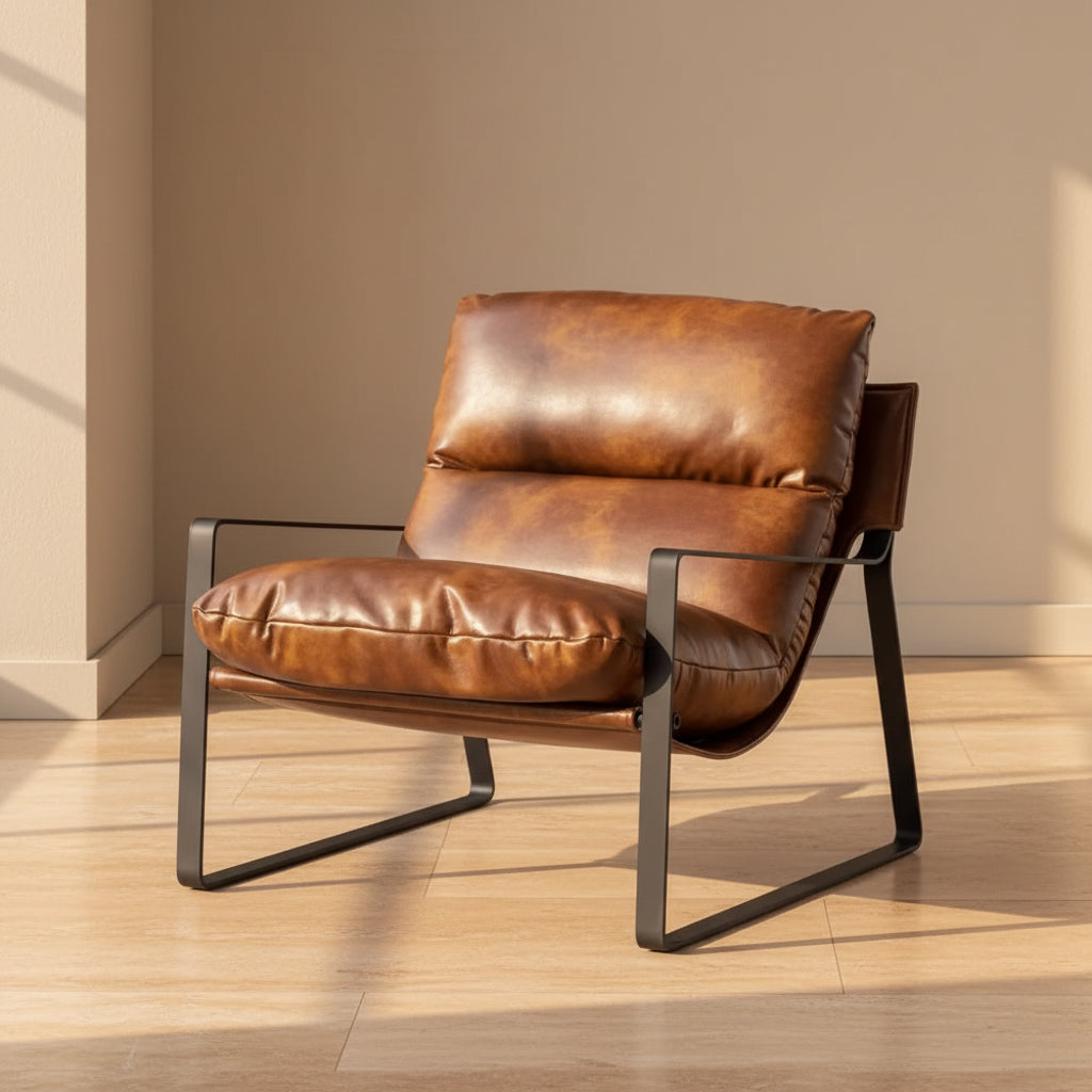 Leather Accent Armchair