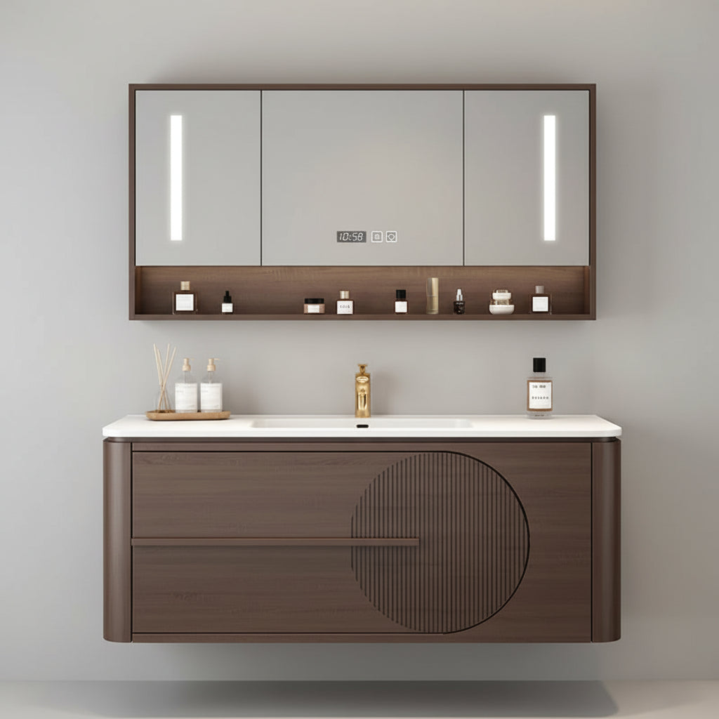 Oak Vanity Basin Cabinet