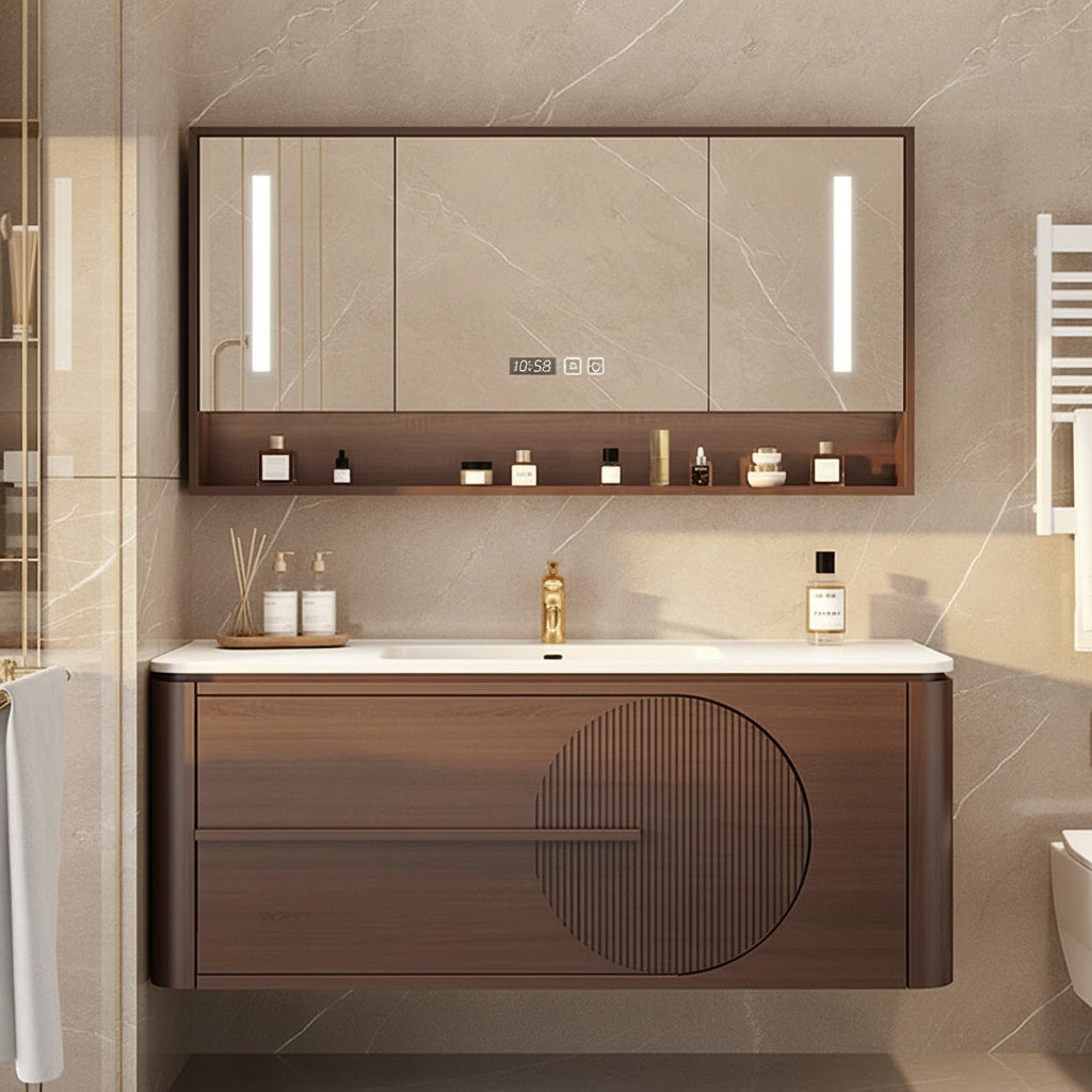 Oak Vanity Basin Cabinet