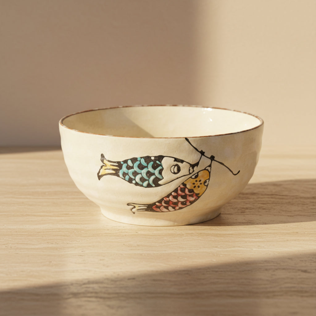 Glazed Porcelain Serving Bowl