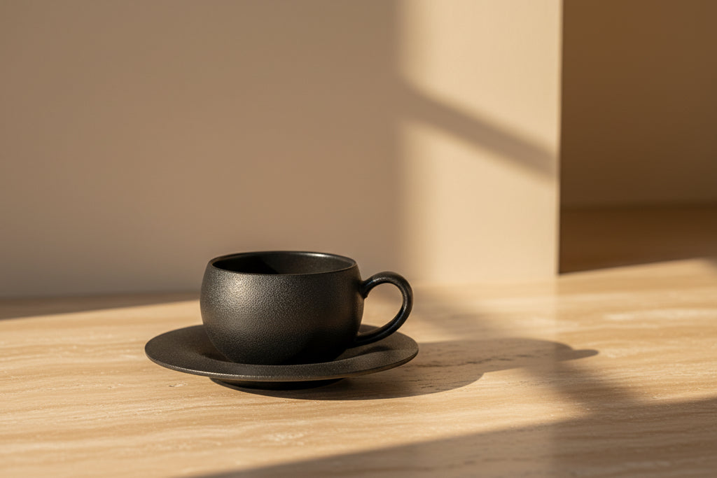 Hand-Painted Ceramic Cup & Saucer