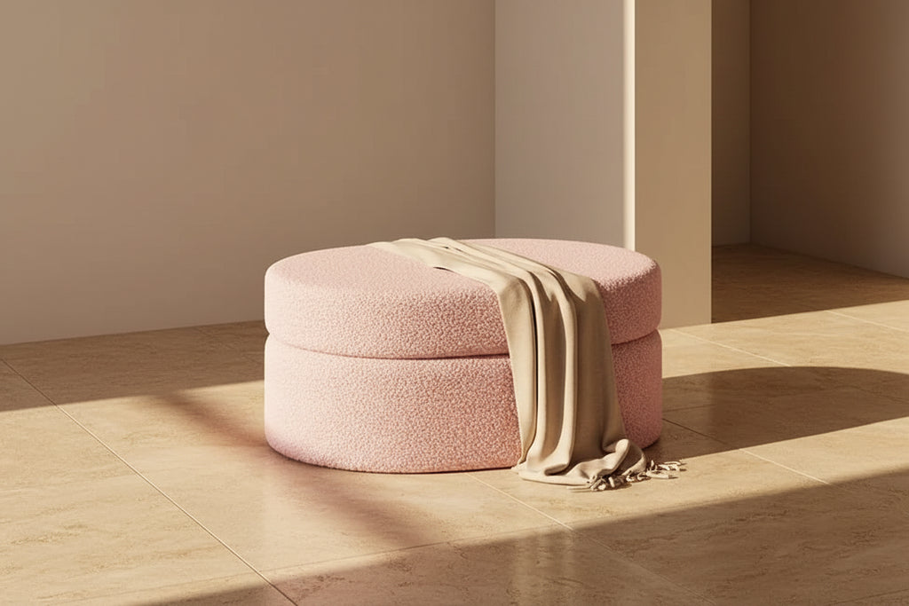 Cushioned Storage Ottoman
