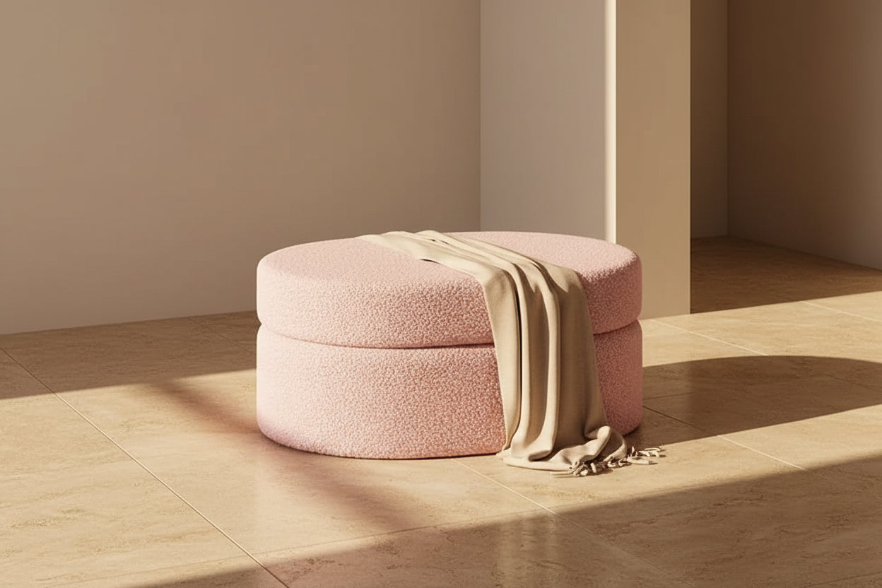 Cushioned Storage Ottoman