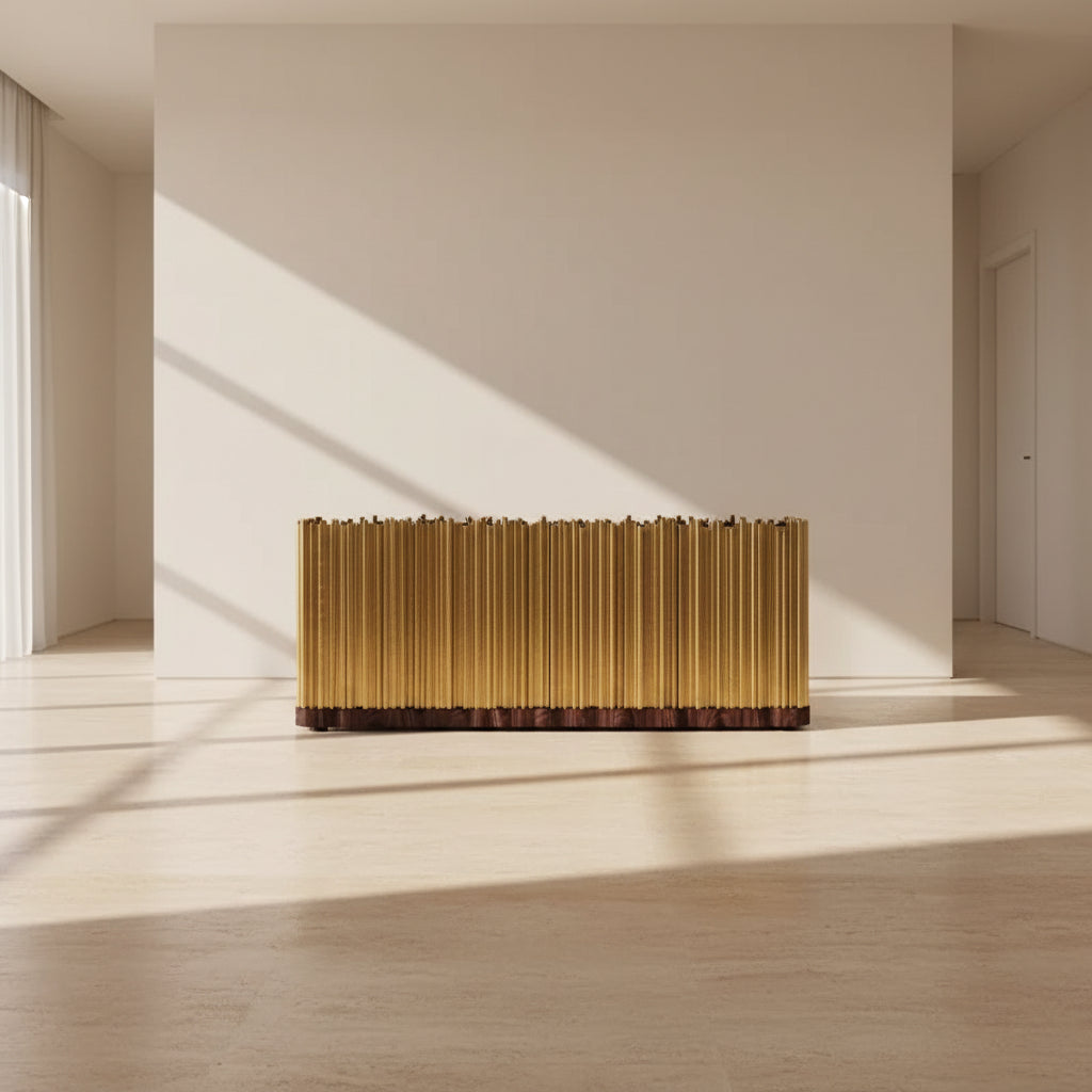 Gold Steel Entrance Console