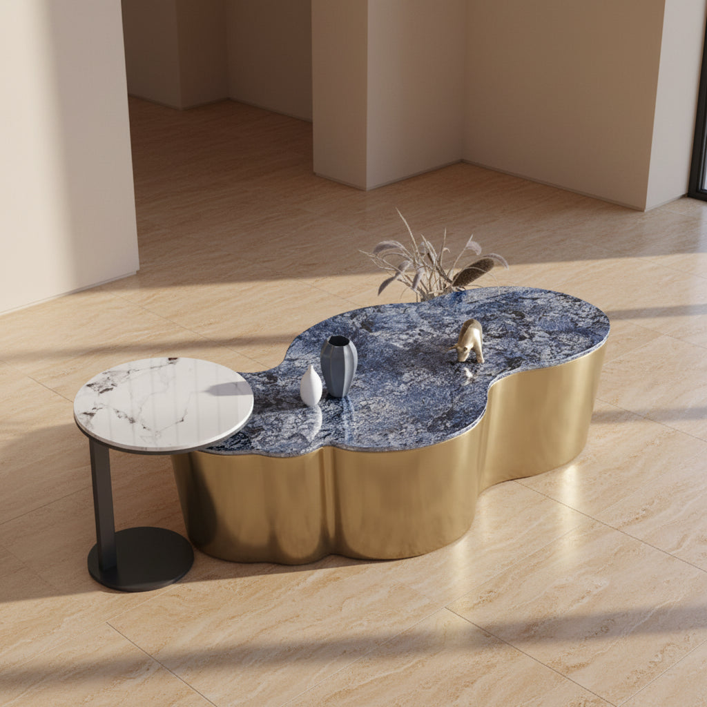 Organizer Industrial Coffee Table Metal Designer Aesthetic Unique Space Saving Side Table Clear Modern Meubles Salon Furniture
