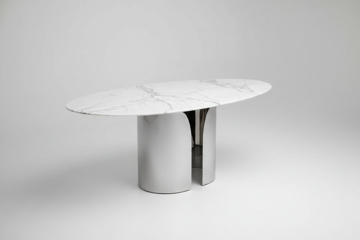 Oval Marble Dining Table