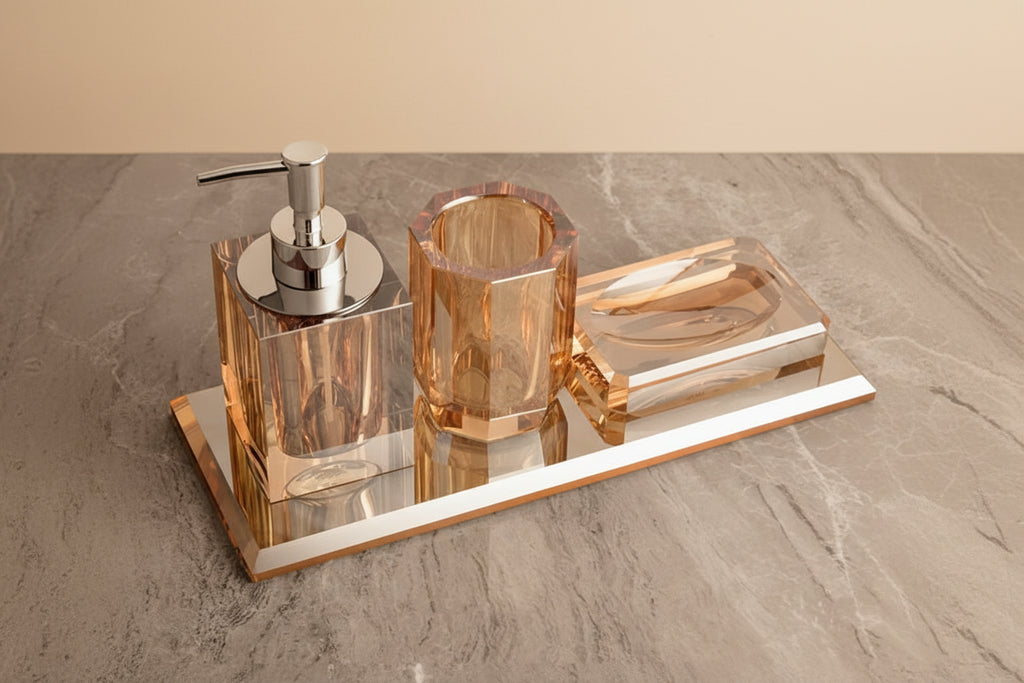 Glass Dispenser & Tray Set