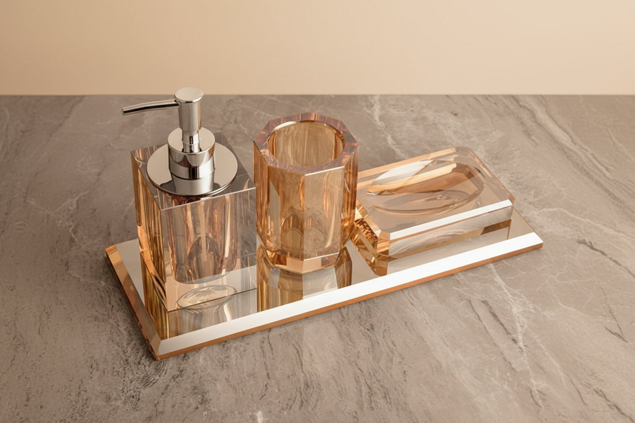 Glass Dispenser & Tray Set