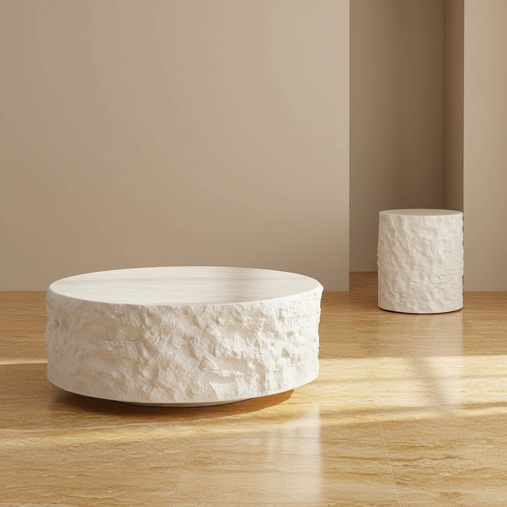 Fiberglass Drum Coffee Table