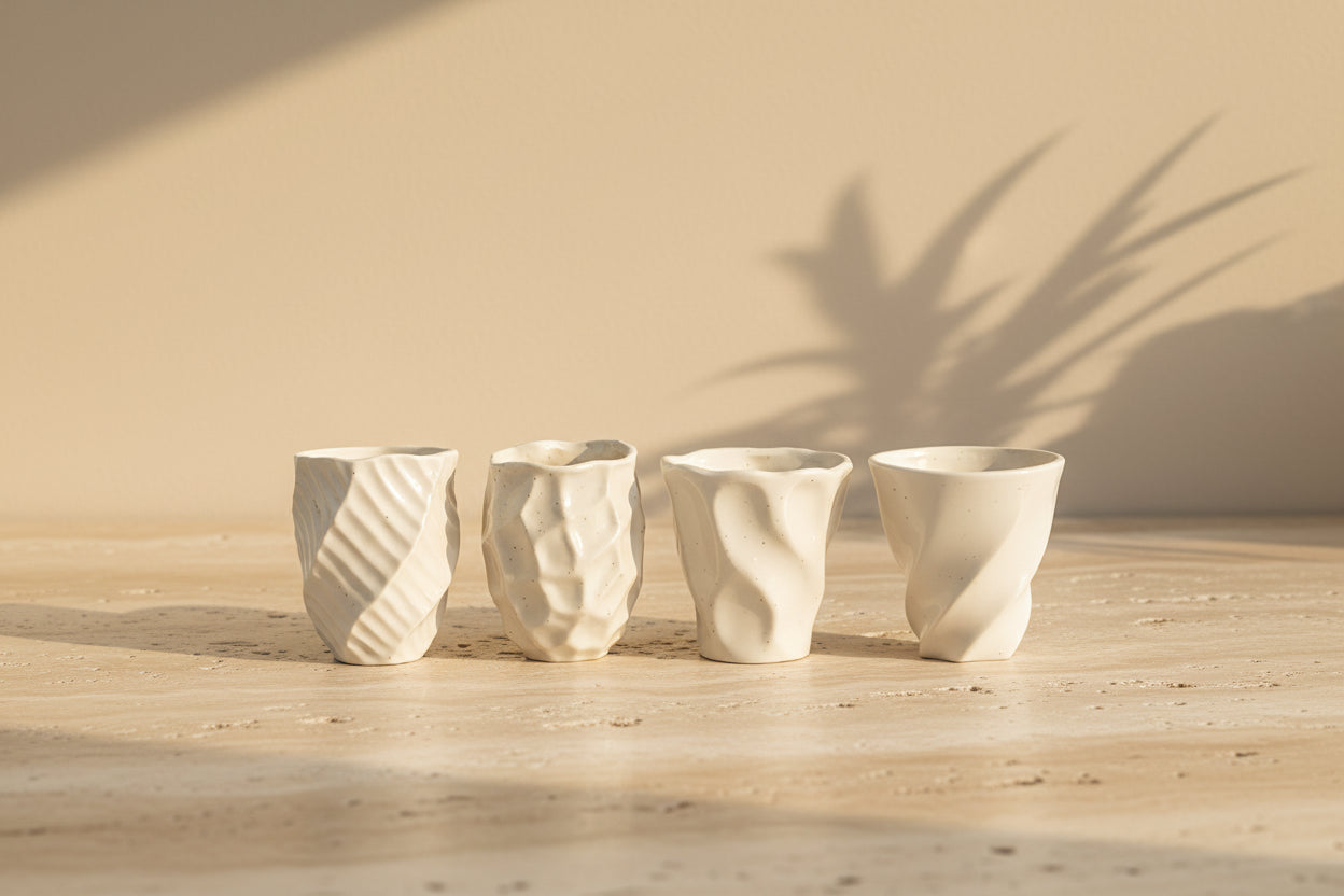 Wrinkled Ceramic Espresso Cup