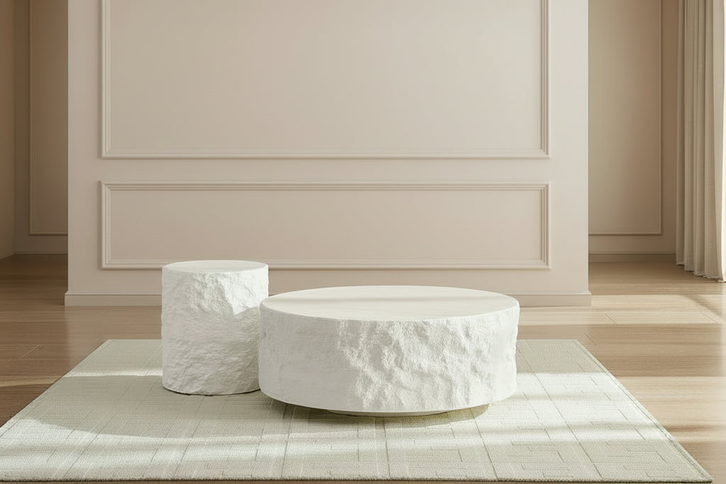 Fiberglass Drum Coffee Table