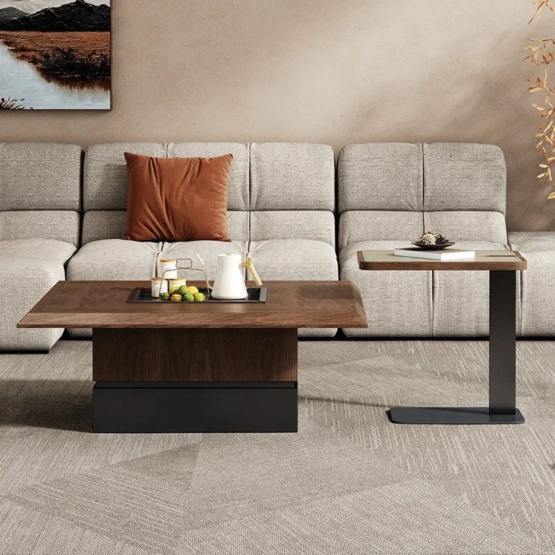Wood and Leather Table Set