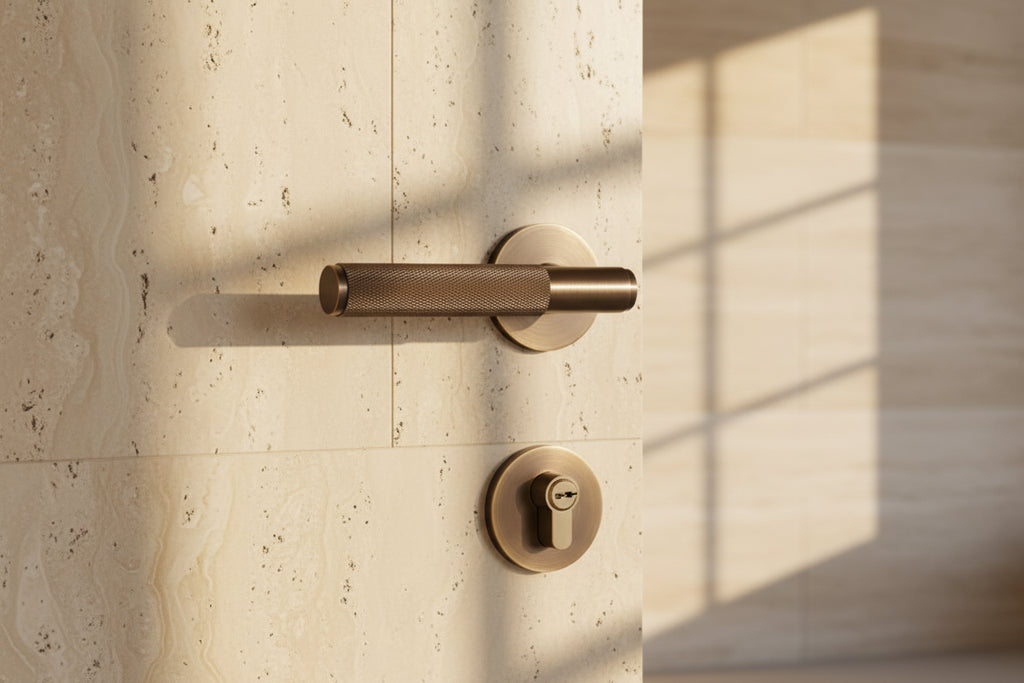 Knurled Brass Door Knob