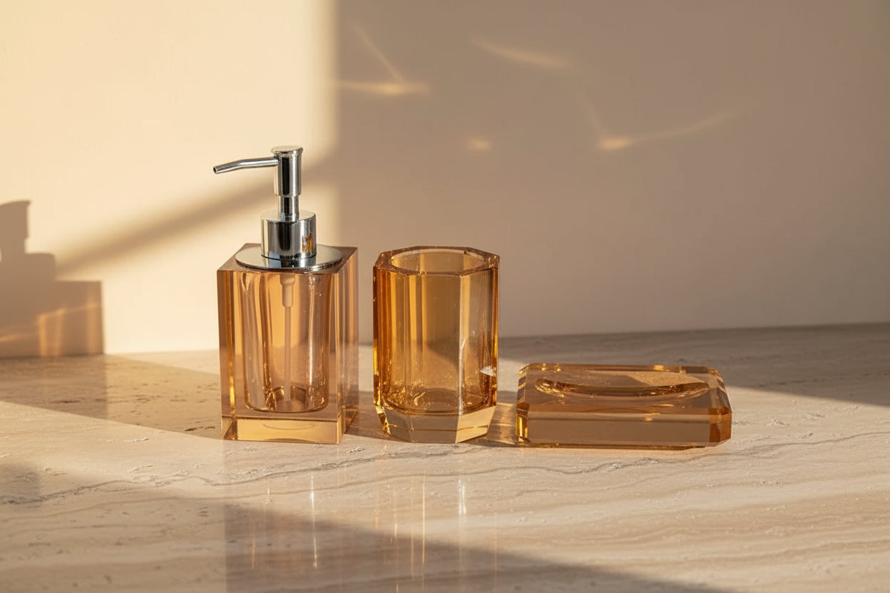 Glass Dispenser & Tray Set