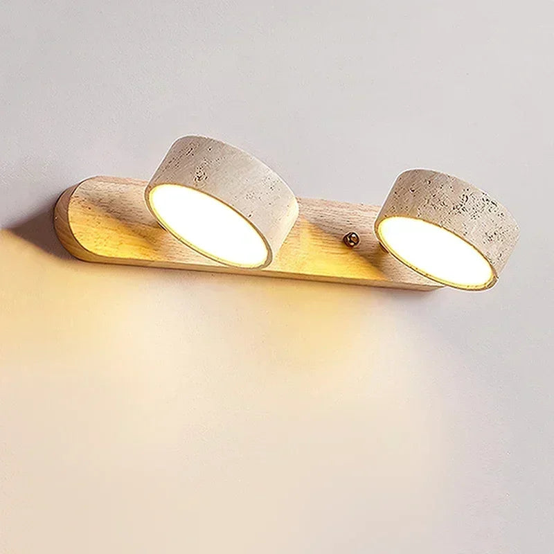 Dual Stone Vanity Wall Light