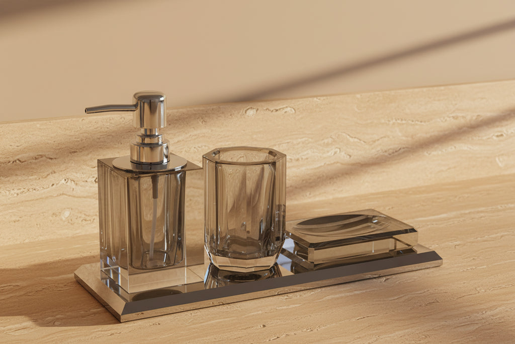 Glass Dispenser & Tray Set