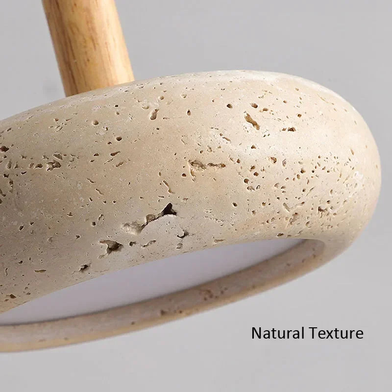 Travertine Disc Pendant Light