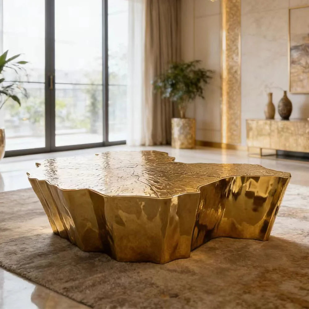 Sculptural Metal Coffee Table