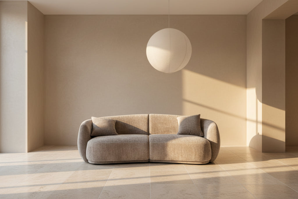Curved Velvet Arc Sofa