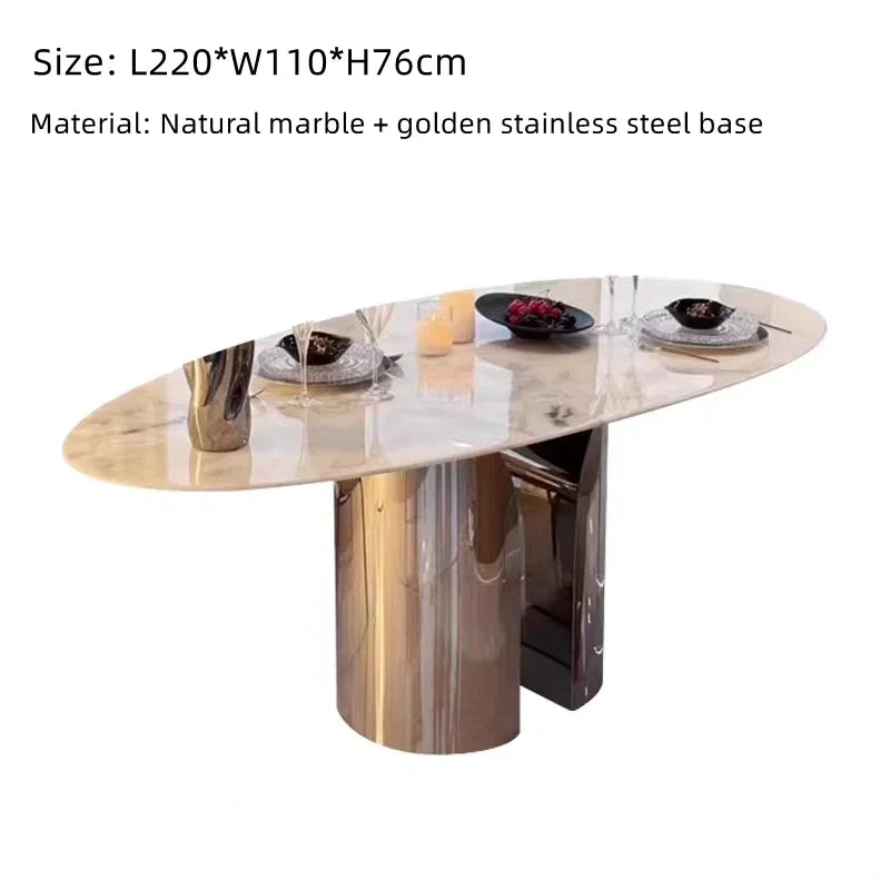 Oval Marble Dining Table
