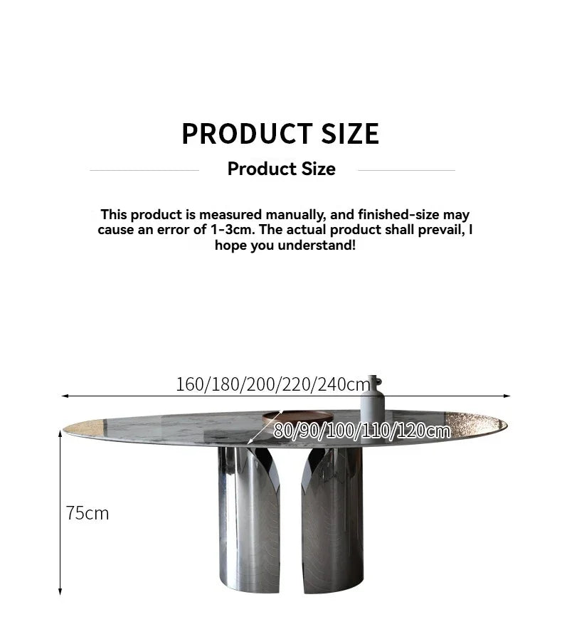 Oval Marble Dining Table