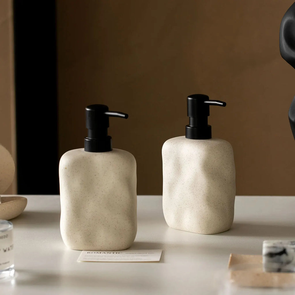 Frosted Ceramic Soap Dispenser