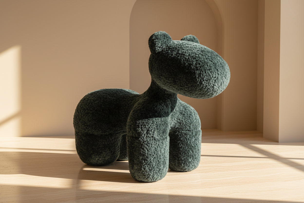 Pony Sculptural Accent Stool
