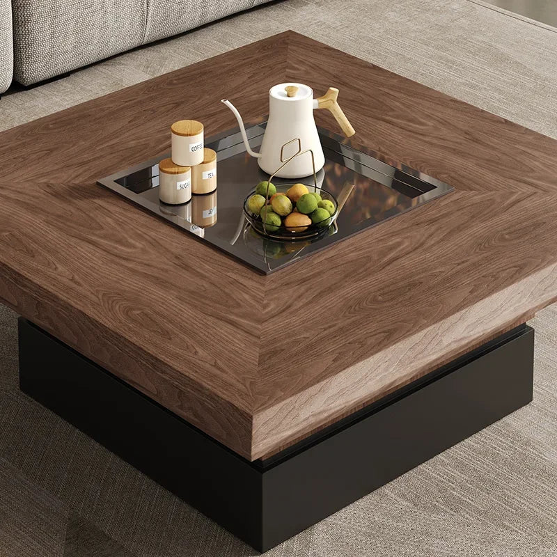 Wood and Leather Table Set