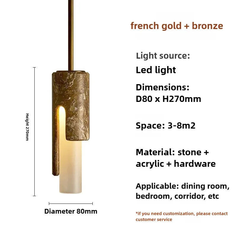 Brass Cylinder Pendant