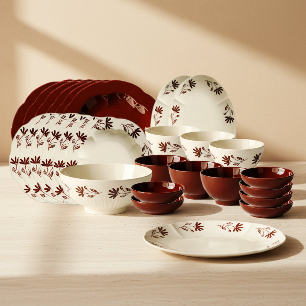 Floral Porcelain Tableware Set