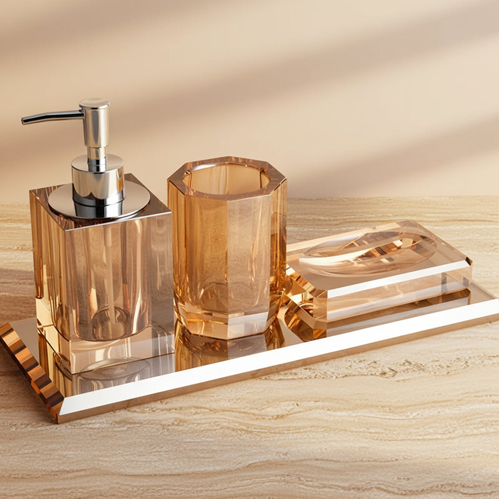 Glass Dispenser & Tray Set