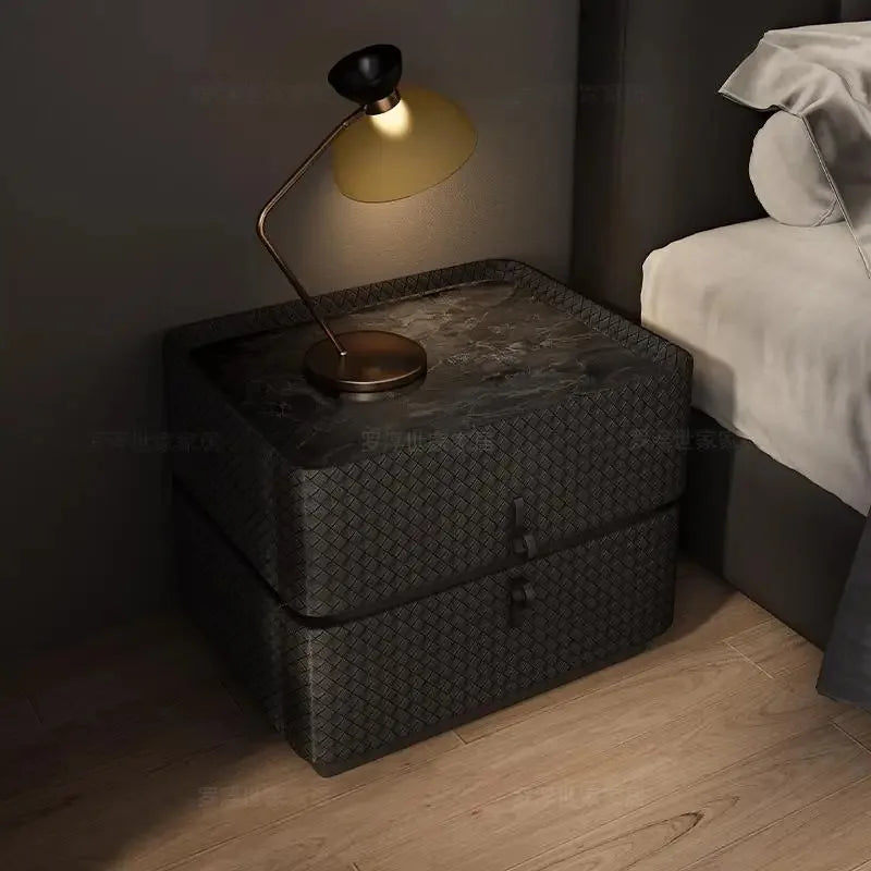 Stone Top Bedside Table