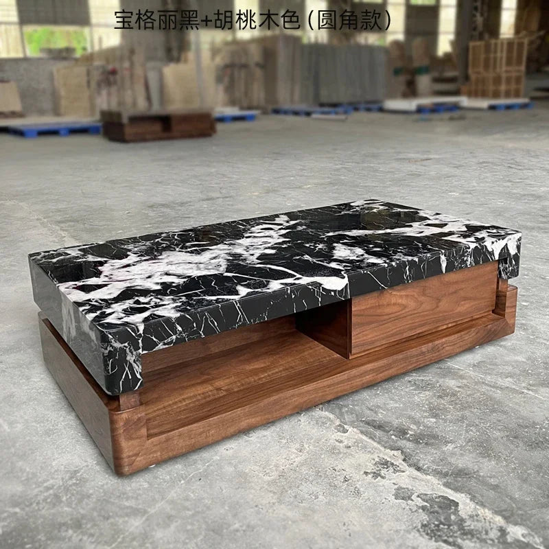 Marble Finish Storage Table