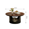 Round Walnut Coffee Table