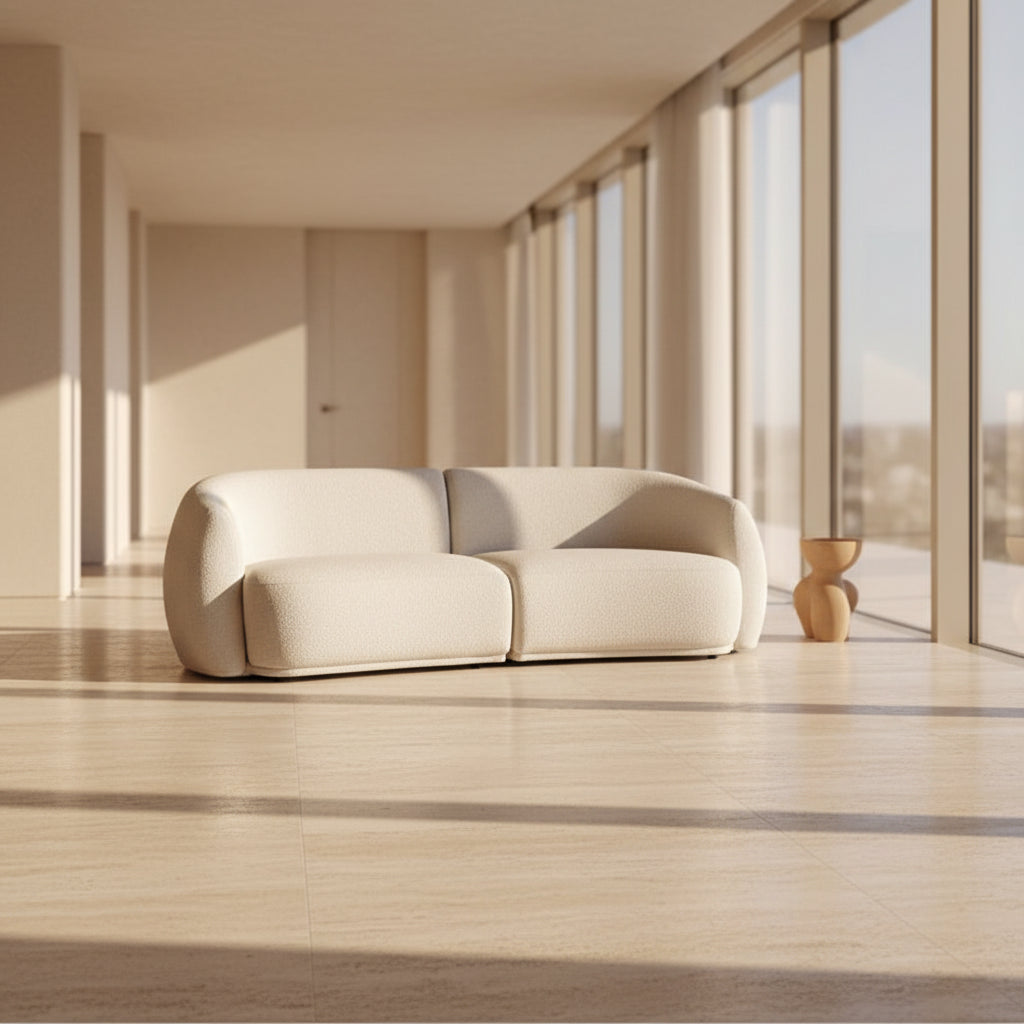 Curved Velvet Arc Sofa