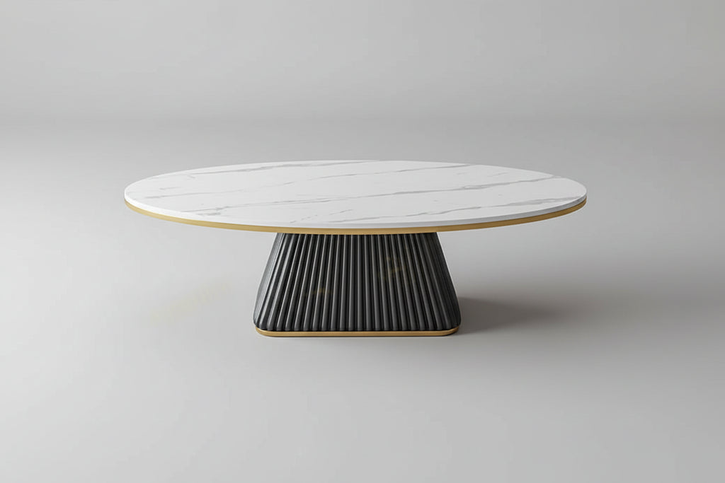 Oval Stone Coffee Table