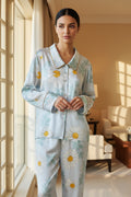 Daisy Print Silk Pyjama Set
