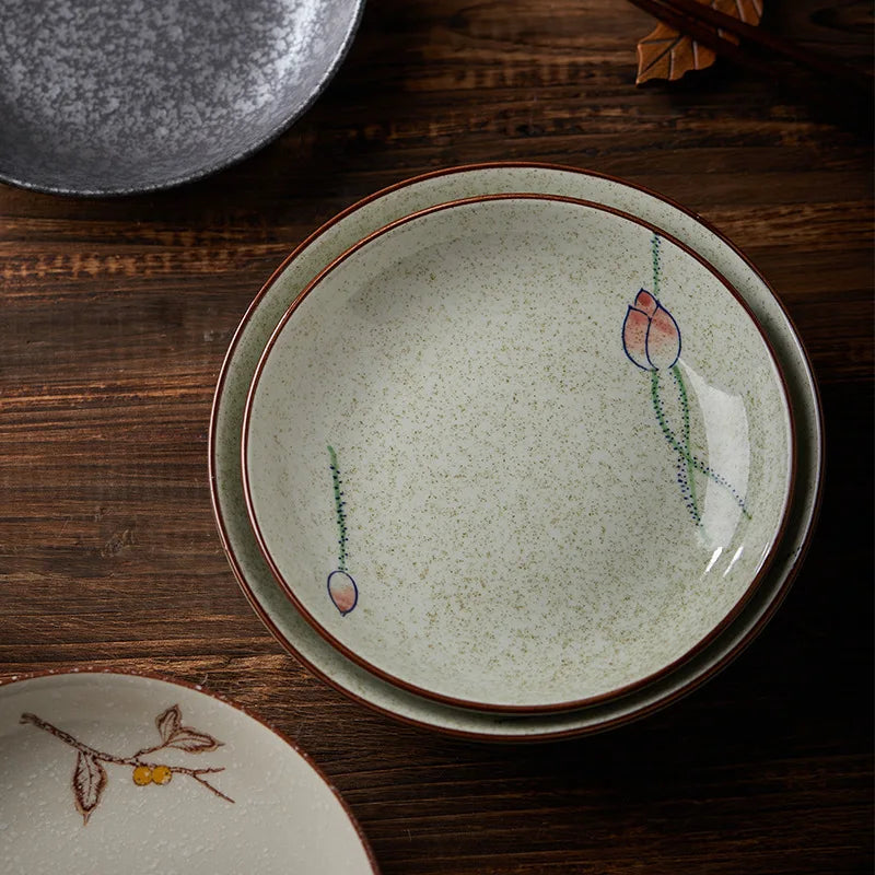 Floral Porcelain Serving Plate