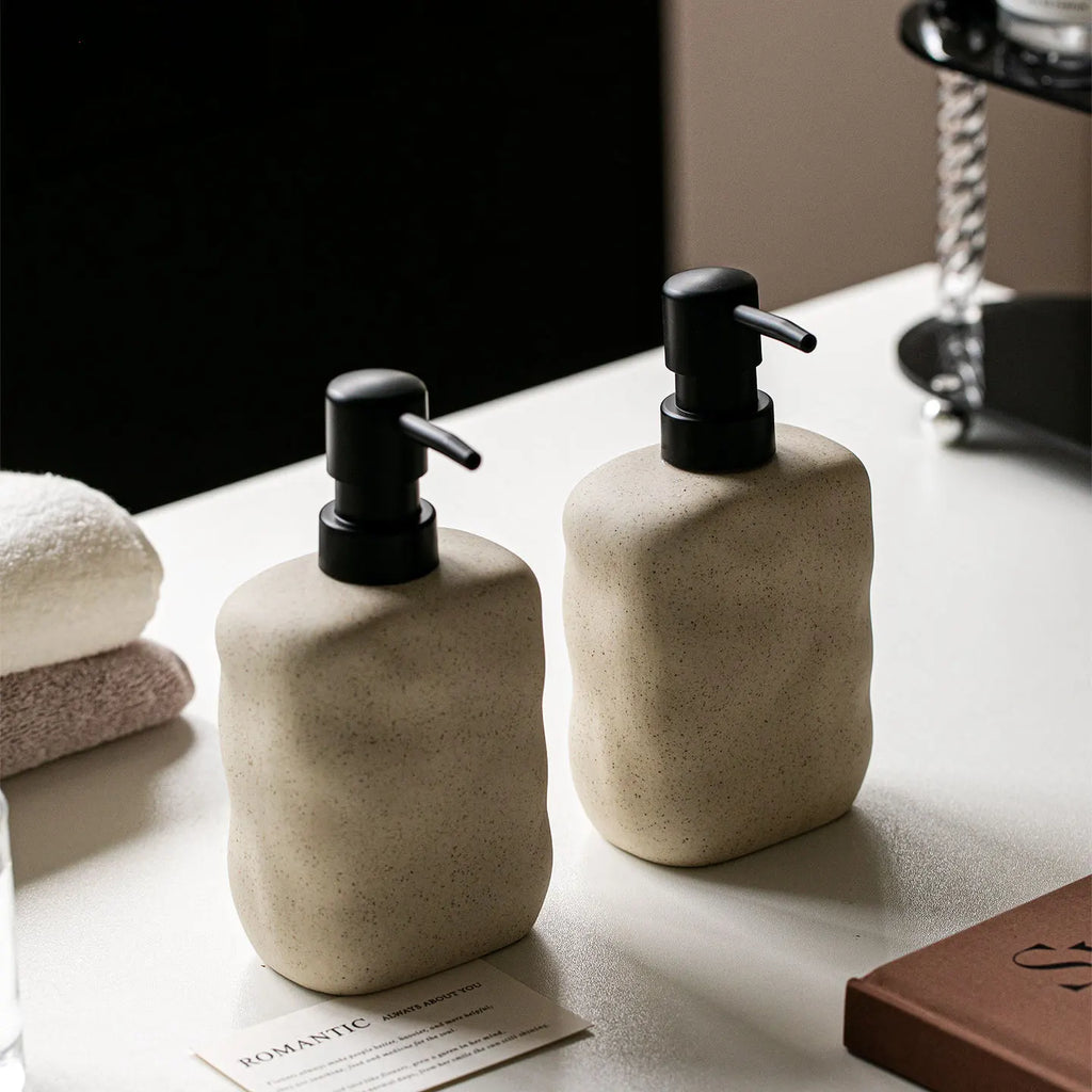 Frosted Ceramic Soap Dispenser