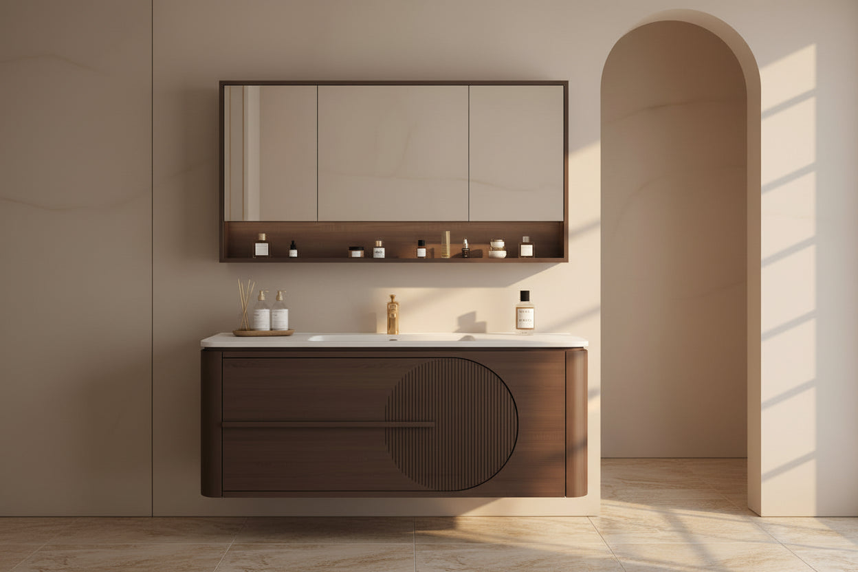Oak Vanity Basin Cabinet