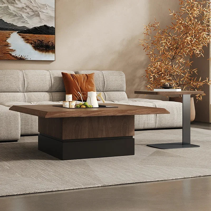 Wood and Leather Table Set