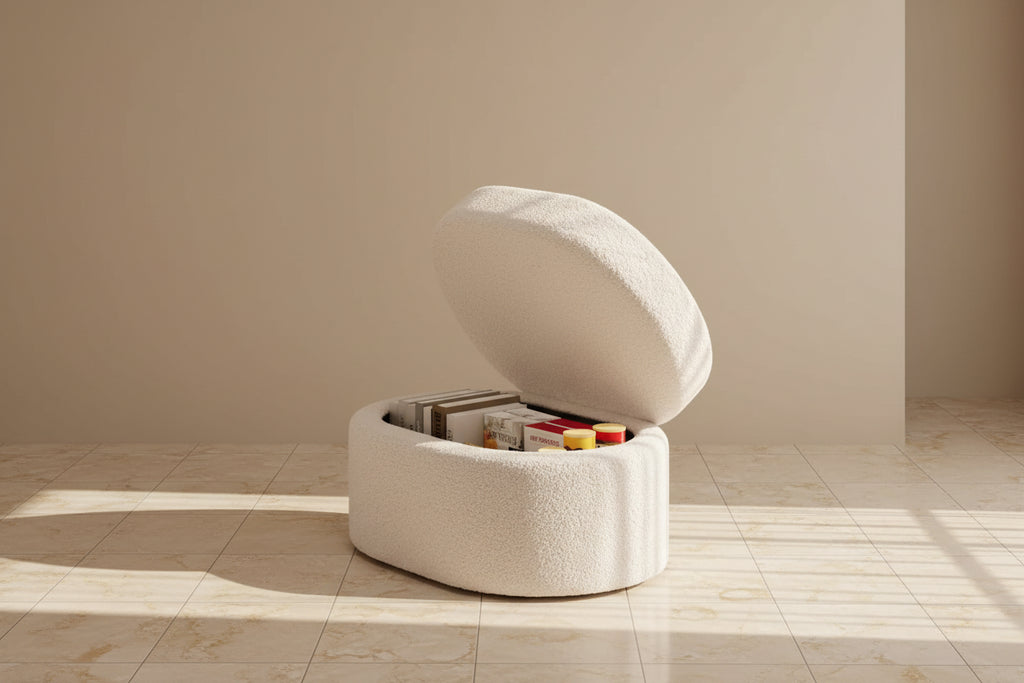 Cushioned Storage Ottoman