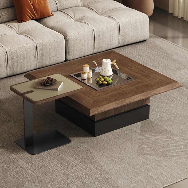 Wood and Leather Table Set