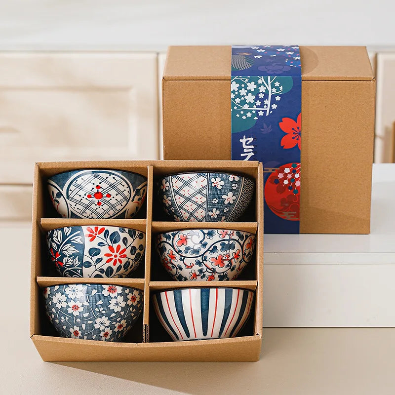 Floral Ceramic Bowl Set