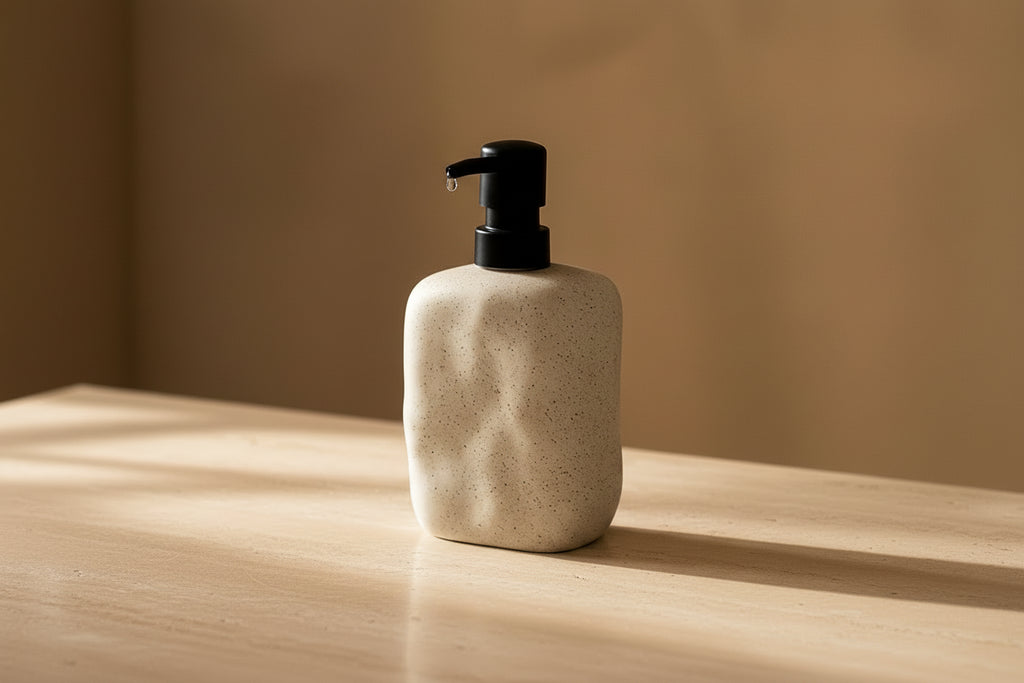 Frosted Ceramic Soap Dispenser