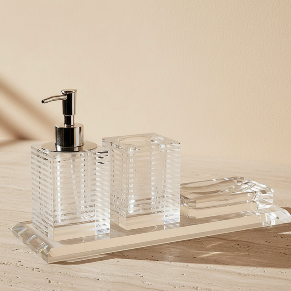 Glass Dispenser & Tray Set