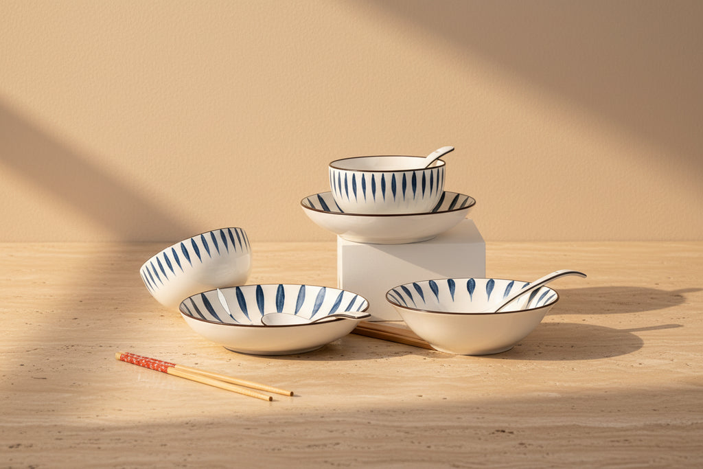 Blue Porcelain Dinnerware Set